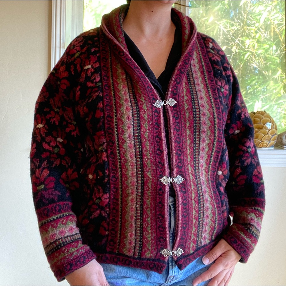 Vintage Icelandic Designs Fair Isle Wool Coat